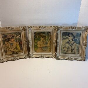 Elegant Cream Ornate Picture Frame Trio